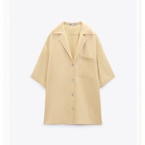 NWT TINY FLAW  Satin effect oversized shirt